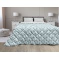 thumbnail image 1 of Anchor Down Alternative Comforter, Anchors Zigzag Chevron Background Abstract Waves Monochromic Work of Art, Microfiber Quilt for All Season, 5 Sizes, Dark Green Turquoise, by Ambesonne, 1 of 3