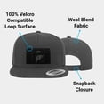 thumbnail image 2 of Pull Patch Flat Bill Premium Snapback Hat | Dark Grey Baseball Tactical Cap | 2x3 in Loop Surface to Attach Patches, 2 of 5