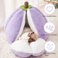 thumbnail image 2 of Cat Nest Mangosteen Shape Cat Bed, Warm Cat House Sleeping Bed Puppy House Multifunctional Pet Bed for Cats and Small Dogs,S, 2 of 4