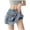 A-Blue417, variant on XIAONU Womens Asymmetrical Denim Skort High Waist Frayed Hem Flared Skirt Trendy Y2K Streetwear Casual Skirt