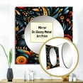 thumbnail image 3 of Designart "Tribalmagination II" Abstract Square Mirror For Wall Decor - Large Blue Square Printed Wall Mirror Art - Square Modern Mirror - Wall Mounted Square Large Mirror, 3 of 5