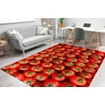 thumbnail image 4 of Tomatoes Rug, Red Rug, Chef Rugs, Modern Rugs, Step Rug, Thick Rug, Colorful Rug, Home Decor Rug, Thin Rug, Office Decor Rug, Kitchen Rug, 2.6'x5' - 80x150 cm, 4 of 5