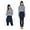 navy, variant on Women Modest Muslim Swimwear Patchwork Hijab Sport New Islamic Burkinis Wear Bathing Suit 3pcs Long Sleeves Swimsuit