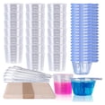 thumbnail image 1 of Epoxy Mixing Cups Kit,200Pcs, Plastic, 30Ml Disposable Measuring Cups,,Dropper for Paint Mixing,Jewelry Making, 1 of 6