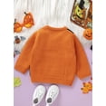thumbnail image 6 of FEORJGP Little Boys Girls Halloween Christmas Sweaters 6M 9M 12M 18M 2T 3T Toddler Baby Long Sleeve Knitted Pullovers Pumpkin/Contrast Color Crew NeckCozy Warm Casual Clothes for Fall Winter, 6 of 7