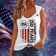 thumbnail image 5 of WAYUTE Women's 250th Anniversary USA Shirt Us National Flag Printed Sleeveless Tank Top with Metallic Ring Stylish Independence Day T-Shirts, 5 of 5
