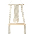 thumbnail image 4 of Tapiz bohemio para colgar en , estante de tapices tejidos de macramé elegante, decoración para hogar de pared, libro, maceta, estante d 30x60cm Macarena Estante de pared de tapiz, 4 of 8