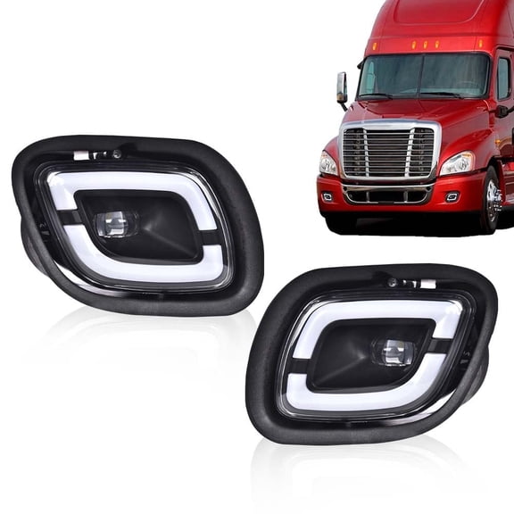 LED Fog Lights Lamp LH RH Side White Fit For  Freightliner Cascadia 2008-17