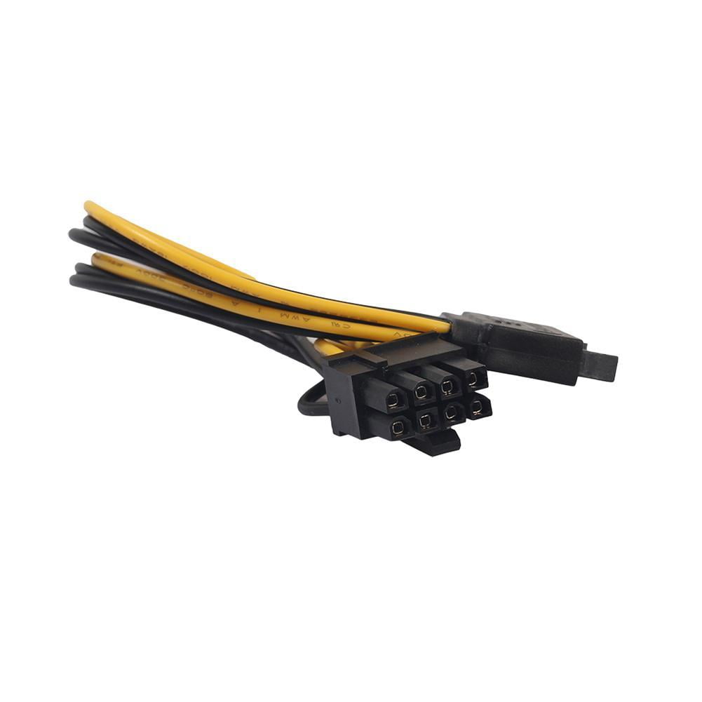 SATA 15 pin Male to 8 pin 6+2 PCI-Express PCIe Video Card Adapter! Power I5U2