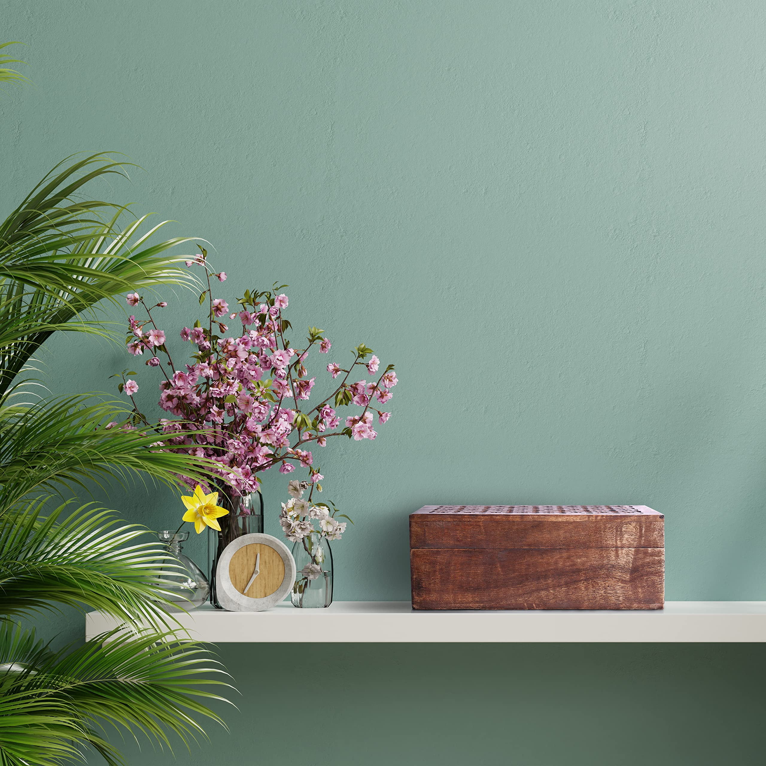 Mela Artisans Rustic Trellis Storage Box with Hinged Lid - Medium Polish, Extra Large