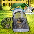 thumbnail image 4 of Portable Pet Playpen with Surround Tunnel, 2-Linked-Enclosed Areas Outdoor Cat Enclosure, Outdoor/Indoor Cat Playpen with Breathable Soft Sides, Cat Tent for Small Animals, 4 of 7