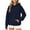 Navy, variant on Erwazi Hoodies for Women Long Sleeve Pullover Top Casual Loose Hooded Sweatshirts with Pockets