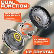 MAGICYOYO Professional Responsive Yoyo K2 Crystal Black, Durable Plastic Yo-Yo with 12 Yoyo Strings