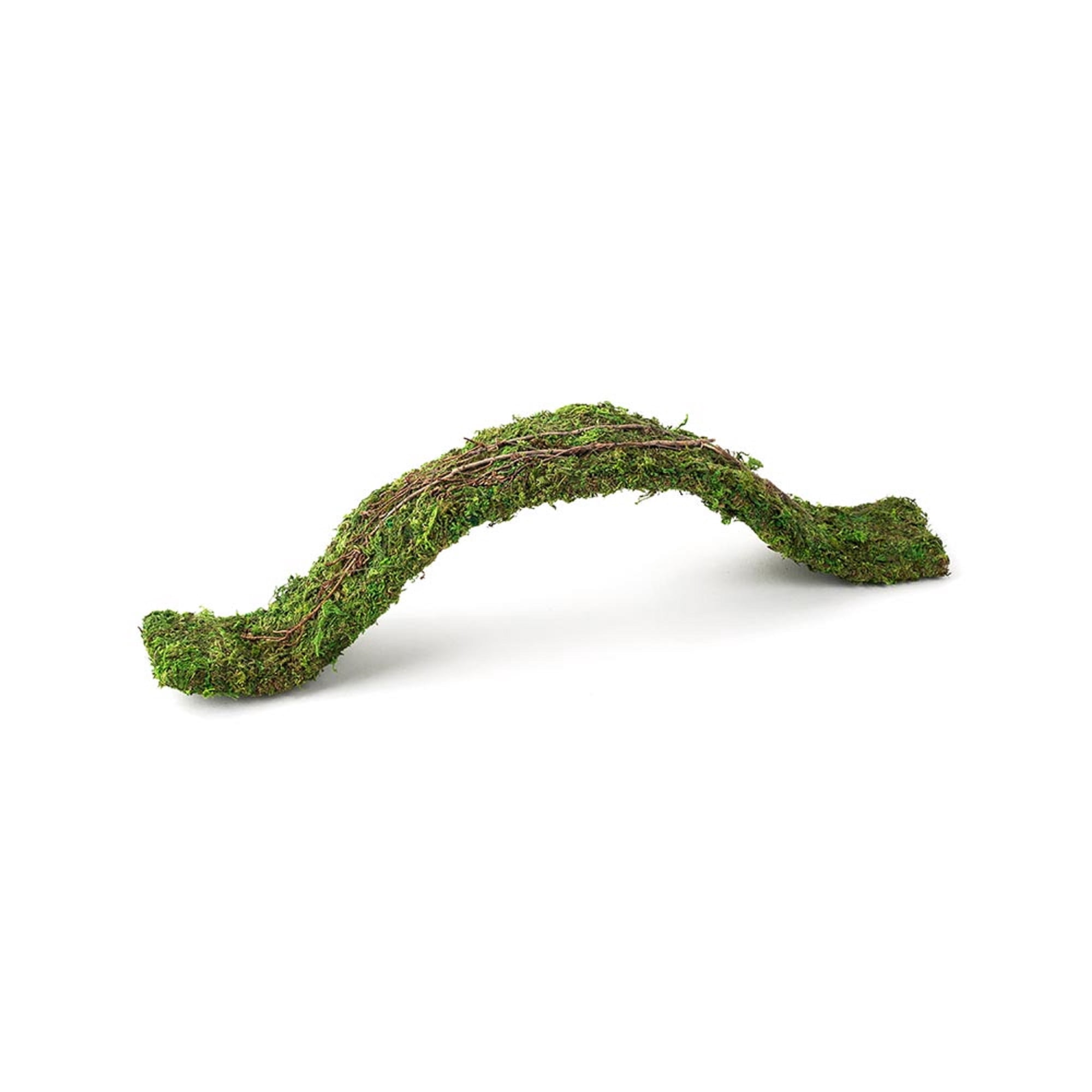 24" Pet Reptile Bendable Moss Bridges - Green Mossy Flex Bridge Terrarium Decoration