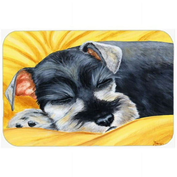 Snoozing Schnauzer Mouse Pad, Hot Pad or Trivet