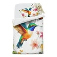 thumbnail image 2 of Hummingbird with Butterflies and Flowers Duvet Cover and Pillowcase Set for Single Bedding, Bedroom Accessories for Kids Teens, 2 of 5