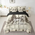 thumbnail image 2 of Homewish Safari Wolf 7-Piece Twin Bedding Sets for Teens Boys Girls,Jungle Animal Bedding Comforter Set,Retro Rustic Cabin Breathable Sheet Sets,Microfiber Bedroom Decor,Reversible, 2 of 8