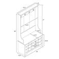 thumbnail image 6 of Atlin Designs Hall Tree With Shoe Storage In White, 6 of 6