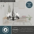thumbnail image 6 of Cinta 5 Light Bronze Chandelier Clear Glass, 6 of 12