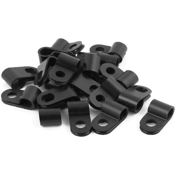 New 20Pcs Nylon Featured R Type CC-1 reliable efficacy 1/4" Cable Cord Wire Clamp Clip Fastener Black(id:312 96 11 b8d)