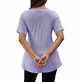 thumbnail image 4 of Bixock Maternity Tops Plus Size Short Sleeve V Neck Loose Pregnancy Blouse Casual Maternity Shirt Pregnant Top Summer Maternity Clothes, 4 of 5
