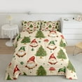 thumbnail image 2 of Manfei Lovely Gnome Full Size Comforter Sets,Merry Xmas Bedding Comforter Set,Green Christmas Tree Bedding Sets For Girls,Breathable Home Decor Reversible,3pcs, 2 of 8