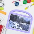 thumbnail image 6 of Dteck Case for Samsung Galaxy Tab A9+ / A9 Plus 11", Lightweight EVA Shockproof Handle Kids Case with Kickstand Cute DIY Accessories,Purple (Cartoon Letters), 6 of 6