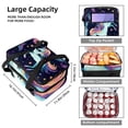 thumbnail image 3 of Unicorn Double Layered Insulated Lunch Bag with Two Compartments, Large Capacity, Handheld Portable Lunch Bag for Refrigerated Meals - 7.1x11.4x16.1 Inches, 3 of 6