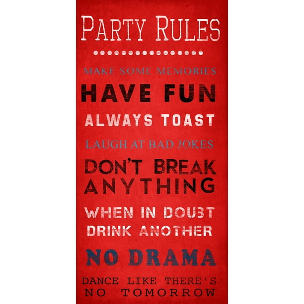 Party Rules III Wall Art