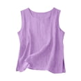 thumbnail image 3 of LVHAOGJOB Débardeur d'Été pour Femmes Couleur Unie Col Rond Sans Manches Chandail Ample pour Femmes, 3 of 5