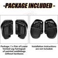 thumbnail image 4 of Kojem Pair Gloss Vivid Black Lower Vented Leg Fairing Compatible with 2014-2022 Harley Davidson Touring Models, 4 of 10