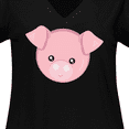 thumbnail image 4 of Inktastic Cute Pig, Little Pig, Pig Head, Pink Pig Women's Plus Size V-Neck T-Shirt, 4 of 5