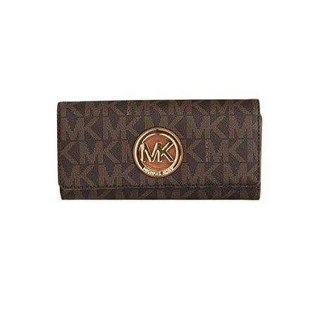 Fabric Continental Wallet - Michael Kors Women's Fulton Big Logo Continental Clutch Wallet