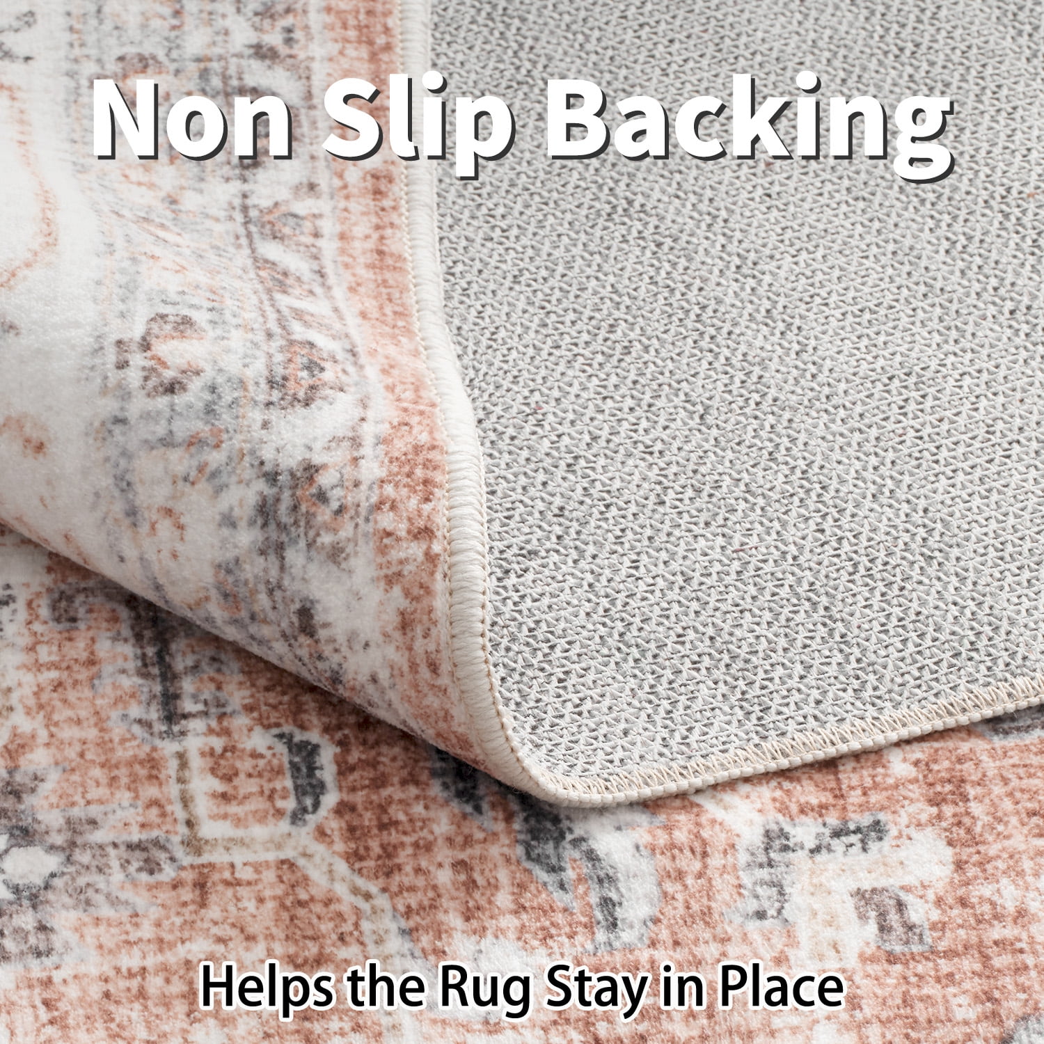 SIXHOME 9'x12' Area Rugs Washable Vintage Rugs for Living Room Distressed Floral Area Rug Indoor Soft Carpet Rugs for Bedroom Dining Room Office Throw Rugs Farmhouse Home Decor Beige