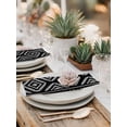 thumbnail image 6 of Black Boho Geometric Cloth Napkins Washable Set of 8, Vintage Southwestern Stripes Reusable Dinner Table Napkins Cloth Bulk for Weddings Kitchen Restaurants Hotel Events Parties 20 x 20 Inch, 6 of 9