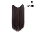 thumbnail image 1 of Wig Big Wave Hair Extension Straight Long Clip In Hair Extensions Black Brown High Tempreture Synthe, 1 of 8