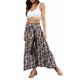 thumbnail image 4 of SAYOO Pantalones casuales de playa para mujer, pantalones anchos de cintura alta con vendaje delantero, S/ M/ L/ XL SAYOO perder, 4 of 8