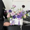 thumbnail image 5 of Zhuge Cajas de regalo, bolsas de embalaje, bolsas de embalaje de flores en relieve tridimensionales a prueba de agua, bolsas de regalo (rectangular violeta claro), 5 of 5