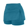 thumbnail image 3 of KALE Shorts for Women's Pants Skirt With Slit And Pocket Sports Casual Solid Color Mid Waist Tennis Summer Pants Blue, 3 of 7