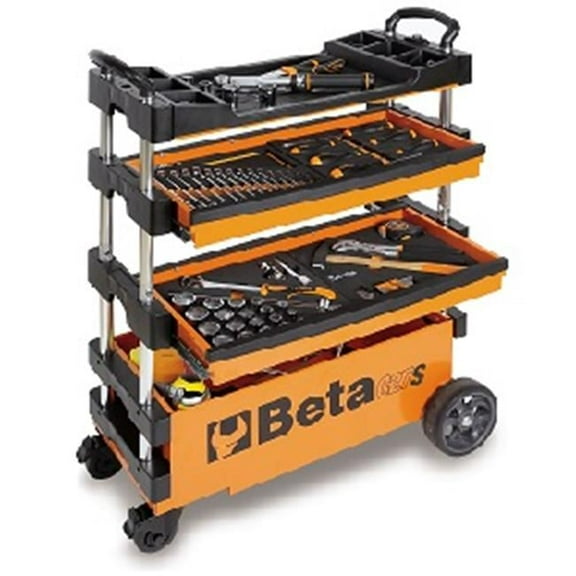 Beta Tools  Folding Tool Trolley - Red