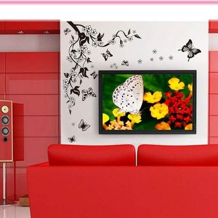 Butterfly Flower Pattern DIY Home Bedroom  Decal Wall  Decor  