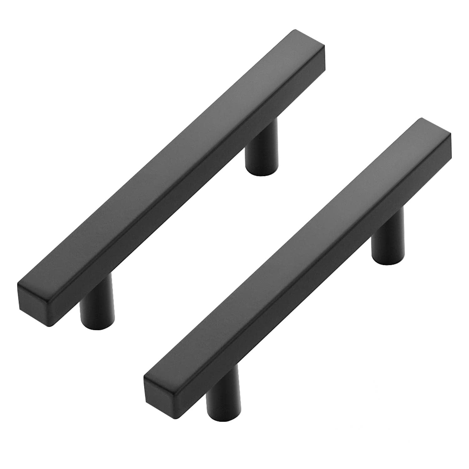 30 Pack Black Handles 3 Inch Square Pulls Matte Black