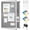 Gray, variant on 36 x 24 Inch Enclosed Bulletin Board with Locking Door Fabric Cork Outdoor Bulletin Board Lockable Display Case, Tamperproof Aluminum Frame Noticeboard Wall-Mounted for School, Office