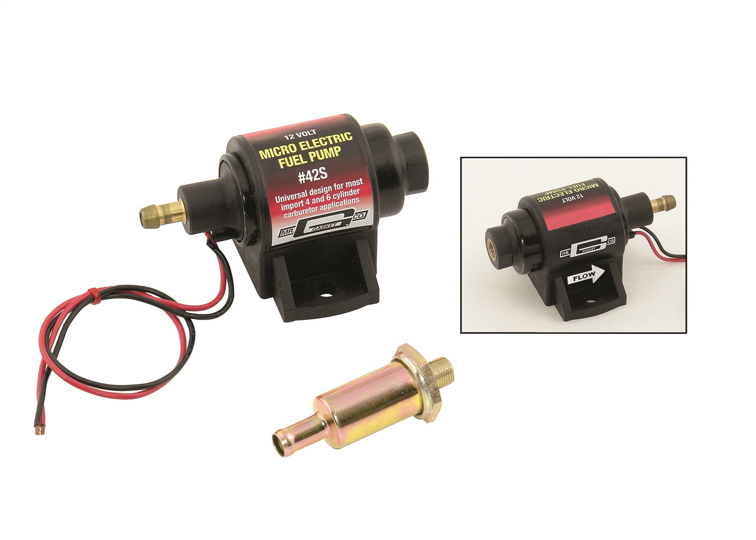 Mr Gasket 12S Electric Fuel Pump Fits select: 1966-1982 FORD