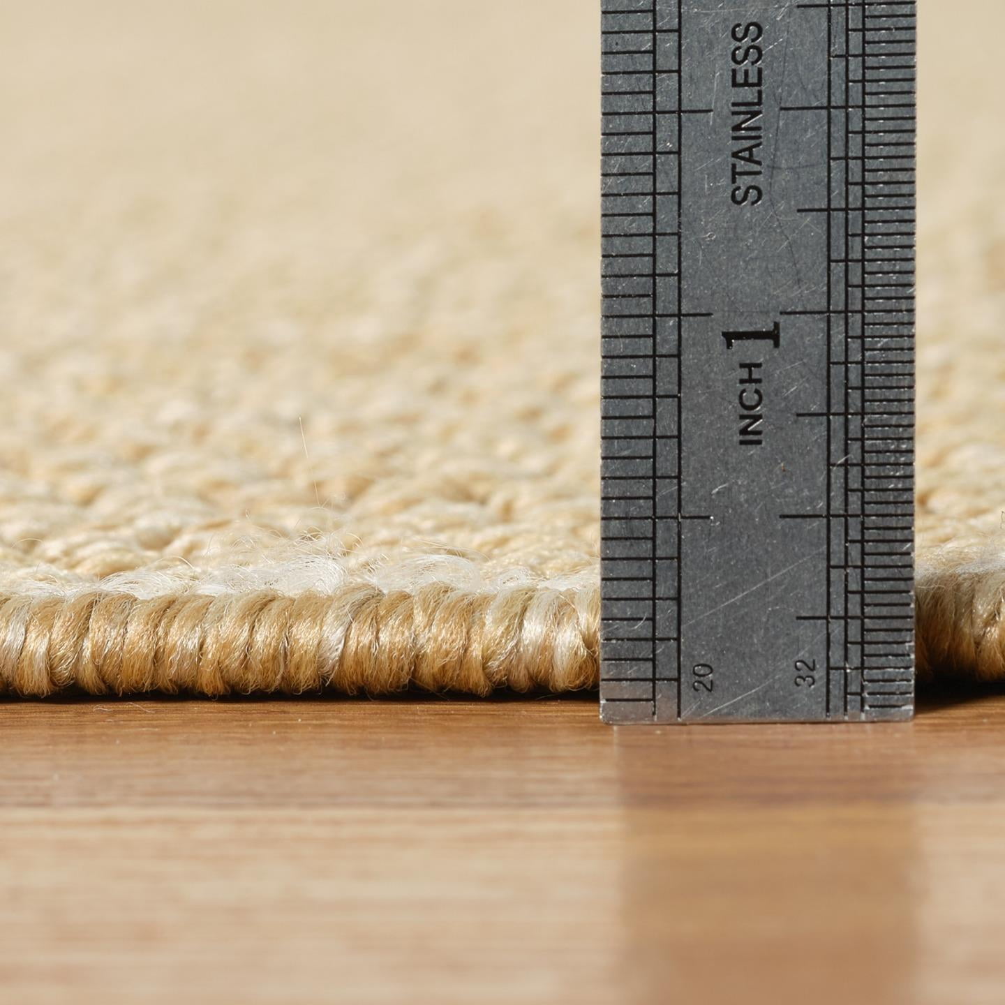 Luxe Weavers Modern Farmhouse Jute 8x10 Area Rug Neutral Fringe Carpet