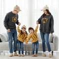 thumbnail image 3 of Family Pullover Sweatshirt Tops Long Sleeve Round Neck Casual Shirt Alphabet Embroidery Mommy Daddy and Me Family Matching Clothes Outfits, 3 of 6