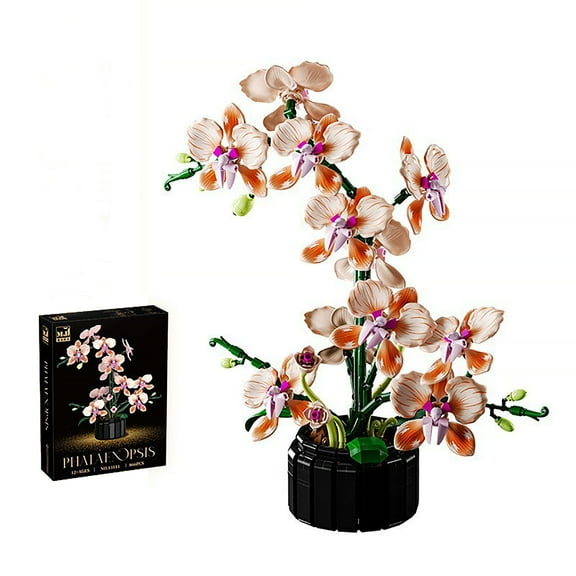 Remocguys Orchid Building Set Compatible with Lego Flowers for Adults Women Home Decor 866 Pcs