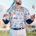 thumbnail image 5 of KLL Rose Flowers for Men's Baseball Shirts,Short Sleeve Casual Shirts Button Down Shirt for Men Beach Summer Wedding Shirt-Medium, 5 of 7