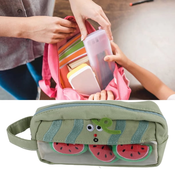Estuche para Lápices Estuche para Lápices de Lona Duradera Estuche para Lápices de Estilo de Dibujos Animados con Ventana de PVC Transparente Estuche para Bolígrafos de Gran ANGGREK Otros