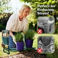 thumbnail image 3 of Pure Garden Foldable Garden Kneeler and Stool with Tool Pouches (Green), 3 of 10